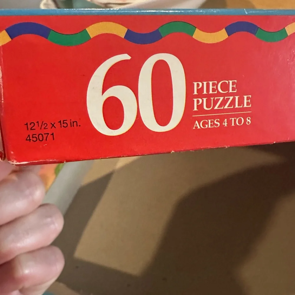 Vintage Disney Mickey Mouse & Pluto 60 Piece Puzzle. Canoe River Tepee.